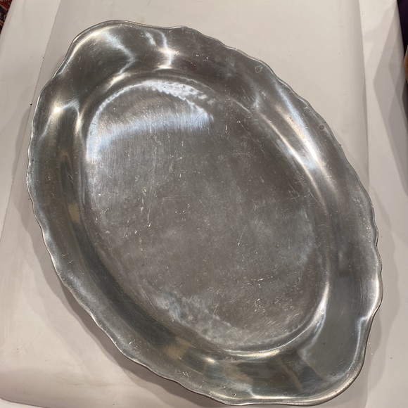 VINTAGE PEW-TA-REX 18” by 12” serving platter oval mid century - Picture 9 of 14